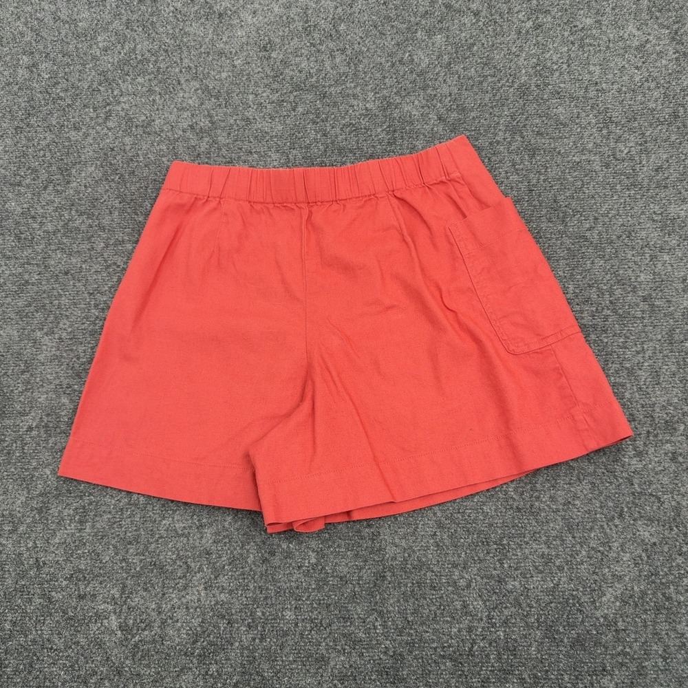 Uniqlo Skort Womens S Coral Linen Cotton Wrap Front Casual Summer Skirt Shorts